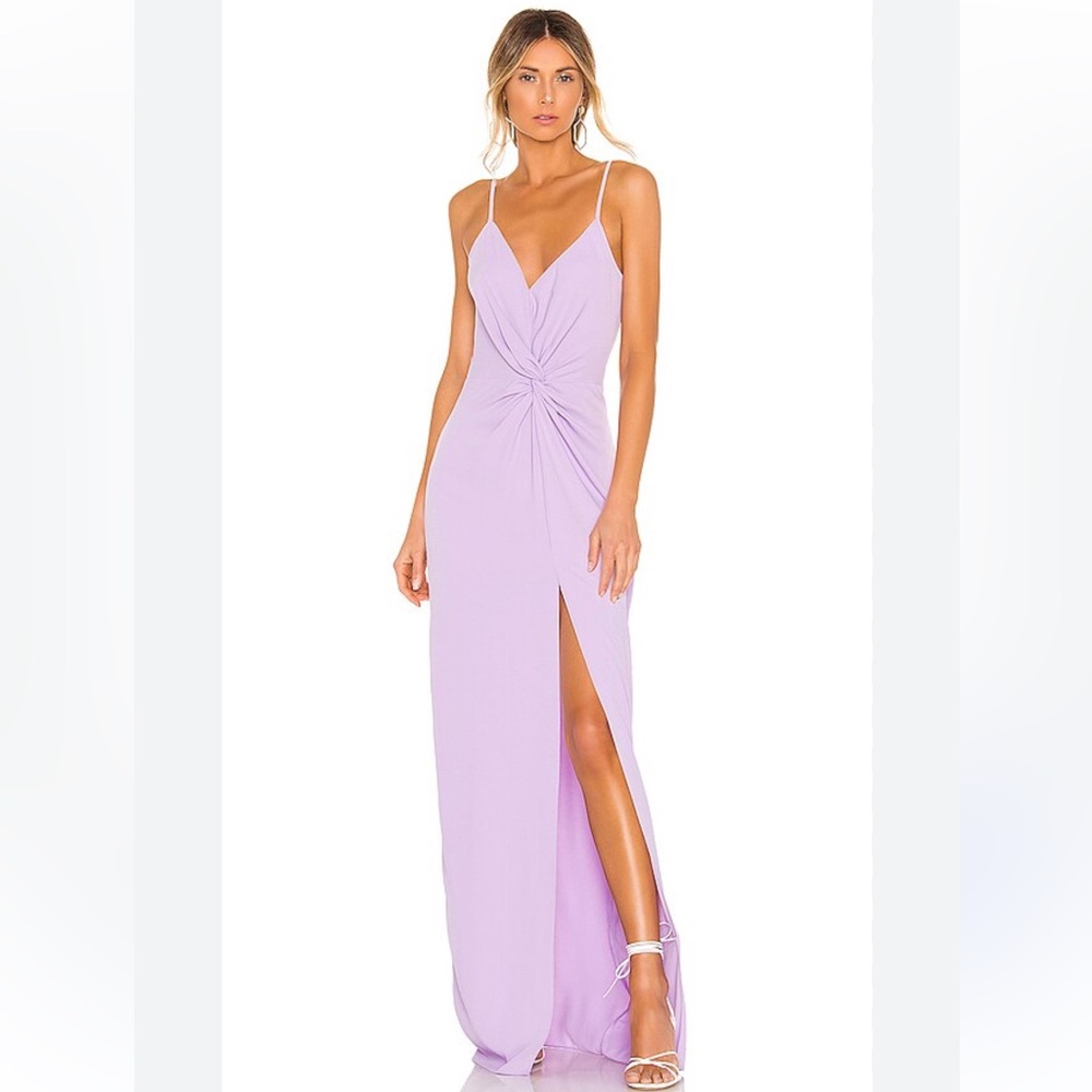 Amanda Uprichard Ellie Full Length Gown in Lavender